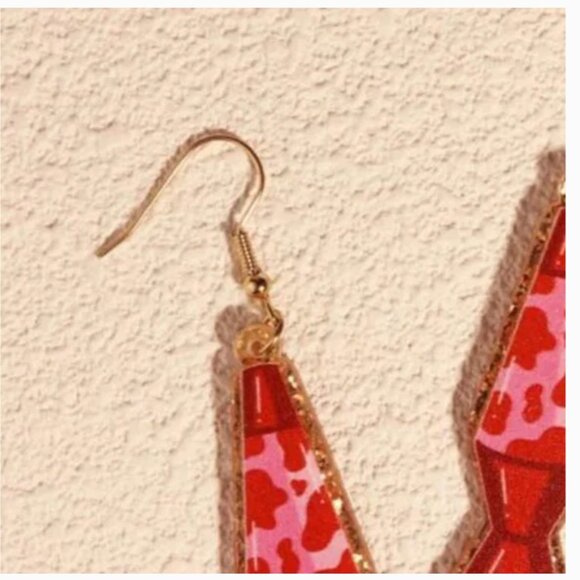 ❤️ FREE Lava Lamp Disco Retro Hippie Hipster Chic Glam Drop Artsy Hip Earrings - Picture 2 of 10